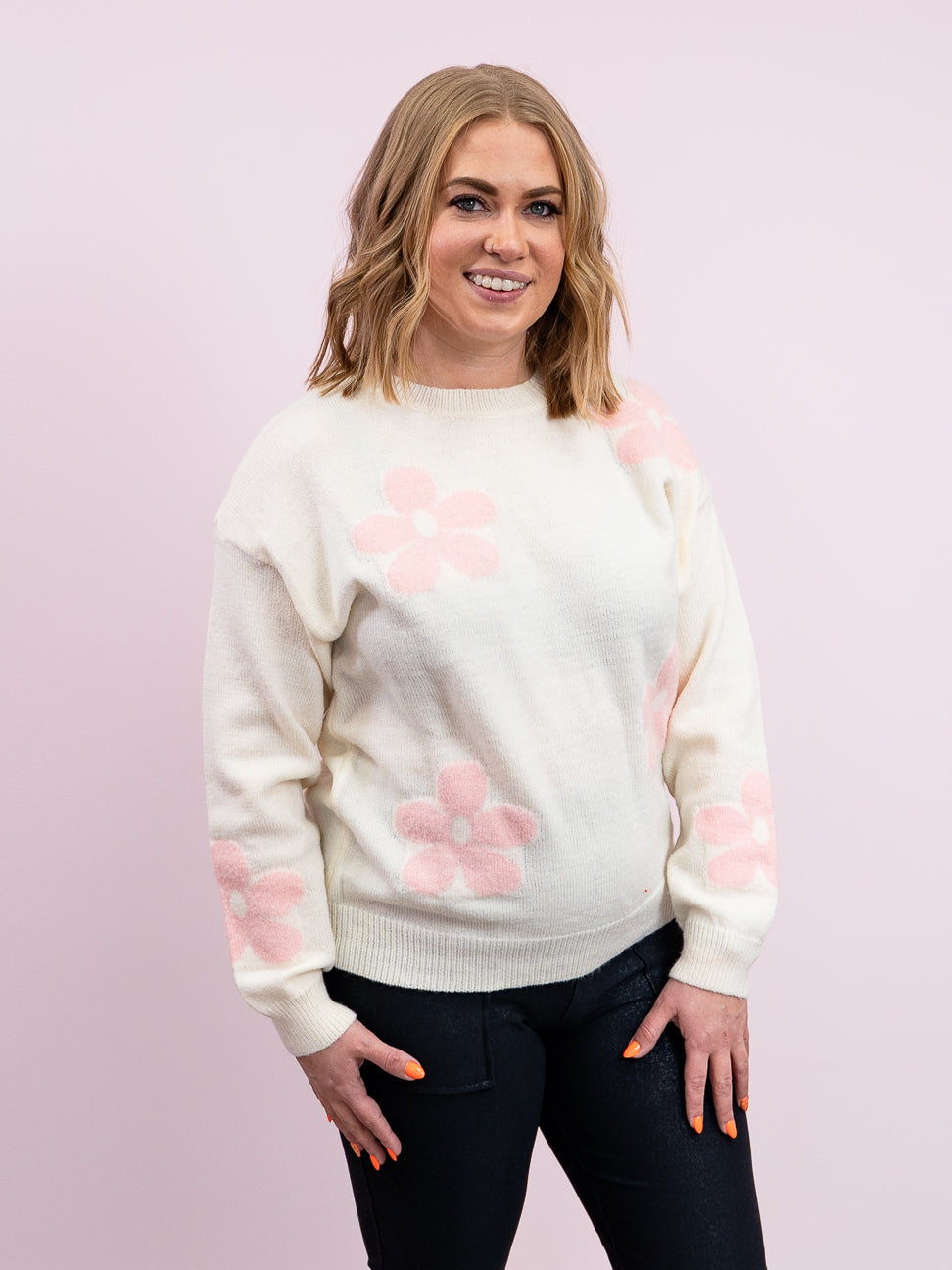 The Heart Wants What It Wants Floral Sweater | Ivory