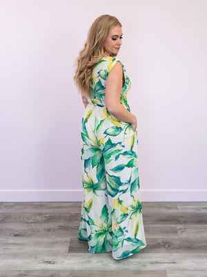 *NEW* Vicky Floral Jumpsuit | Green