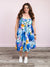 *NEW* Bow Floral Button Cami Dress | Blue