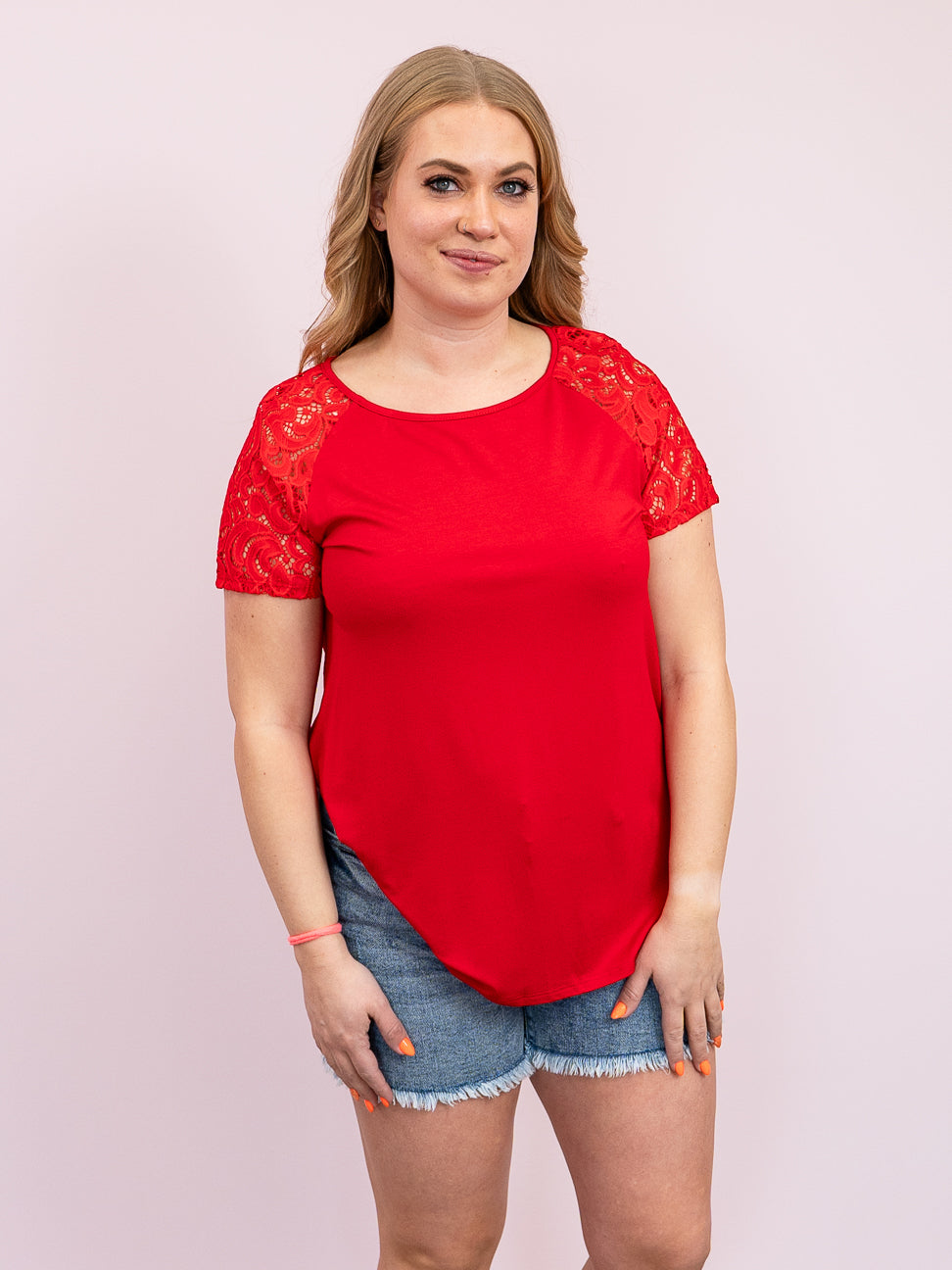 *KP BDAY* A Thousand Years Lace Sleeve Top | Red