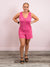 Auckland Ribbed Romper | Hot Pink