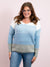 Fannie's Fuzzy Colourblock Sweater | Blue