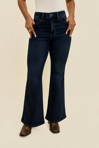*NEW* Judy Blue | High Rise Charlotte Flare Dark Deep Indigo | PETITE