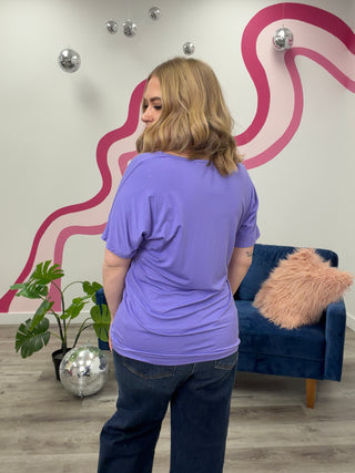 *NEW* Chloe Cozy Tee | Periwinkle Purple