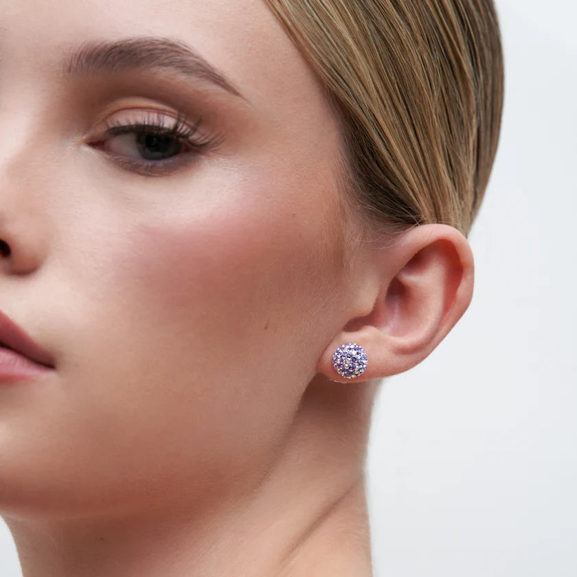 *NEW* Hillberg & Berk | Sparkle Ball Stud Earrings | Orchid