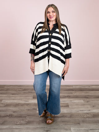*NEW* Rya Popcorn Oversized Cardigan | Black