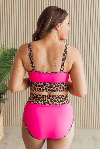 *NEW* Chasing Tides | Bikini Swim TOP | Pink & Leopard