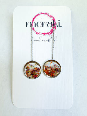 *FINAL SALE* Meraki Handcrafted Earrings | Hand Pressed Flower | Ear Threads