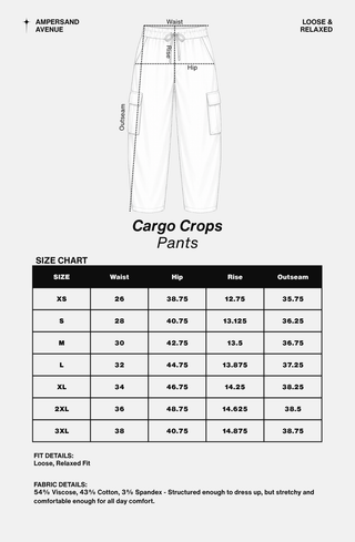 *NEW* Ampersand | Cargo Cutie Crop Pant | Olive