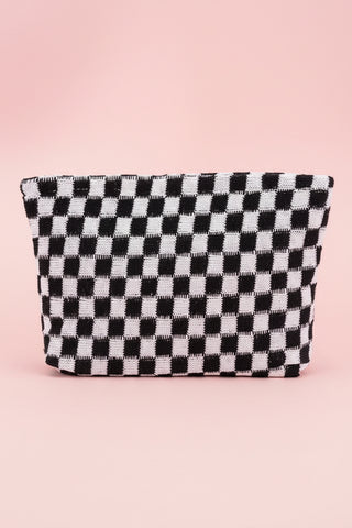 *DOOR CRASHERS* Checkered Makeup Clutch Bag | 3 Colours