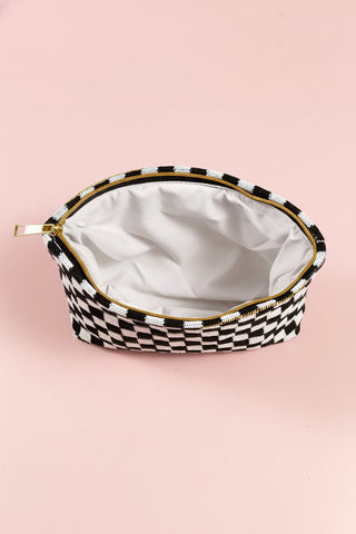 *DOOR CRASHERS* Checkered Makeup Clutch Bag | 3 Colours