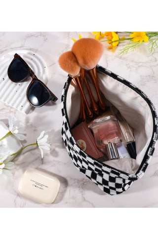 *DOOR CRASHERS* Checkered Makeup Clutch Bag | 3 Colours