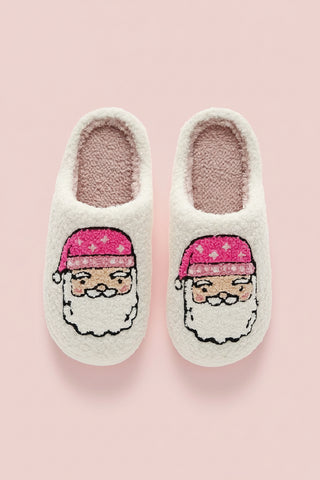 *SLIPPER SUNDAY* Cutie Cozy Up Slippers | Santa Pink