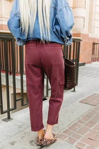 *NEW* Ampersand | Cargo Cutie Crop Pant | Wine