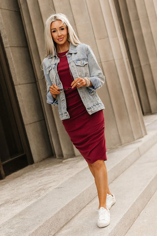 *NEW* Ampersand | Better Than Basic Dress | Burgundy