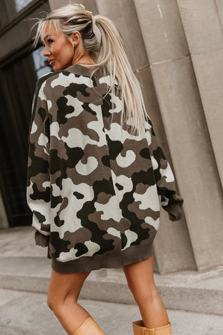 *NEW* Ampersand | Oversized Cardigan | Camo Crush