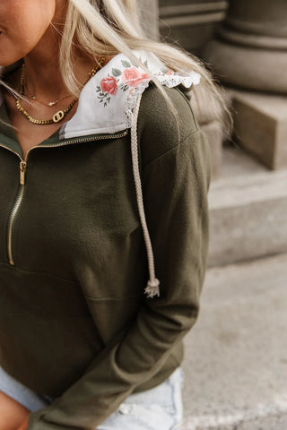 *NEW* Ampersand | Halfzip Sweatshirt | Lace Gardens