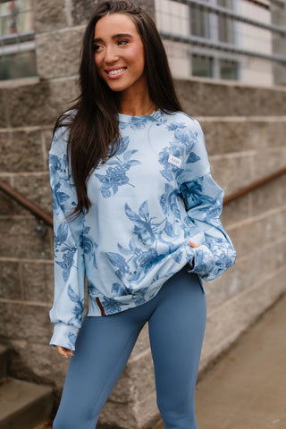 *NEW* Ampersand | University Side Slit Pullover | Poolside