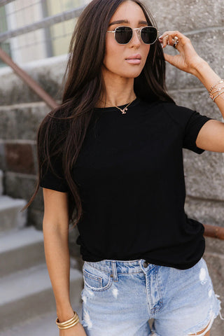 Ampersand | Ribbed Lulu Tee | Noir