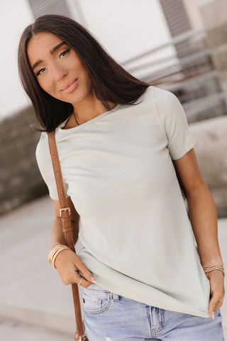 *RESTOCK* Ampersand | Ribbed Lulu Tee | Sage