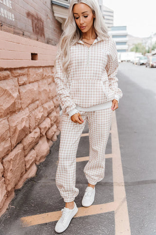 *NEW* Ampersand | Comfort Zone HalfZip | Gingham Lace