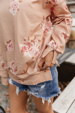 *NEW* Ampersand | University Side Slit Pullover | Peachy Petals