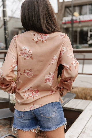 *NEW* Ampersand | University Side Slit Pullover | Peachy Petals