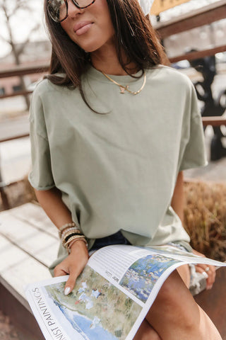 *NEW* Ampersand | Boyfriend Tee | Sage