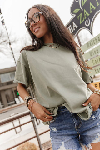 *NEW* Ampersand | Boyfriend Tee | Sage