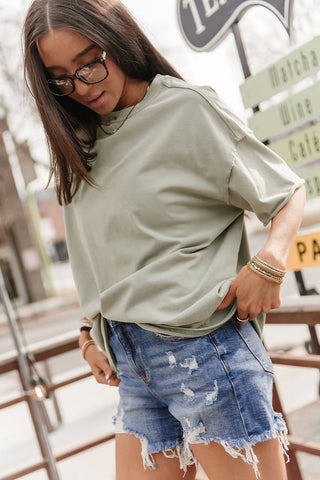 *NEW* Ampersand | Boyfriend Tee | Sage