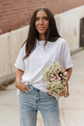 *NEW* Ampersand | Boyfriend Tee | White