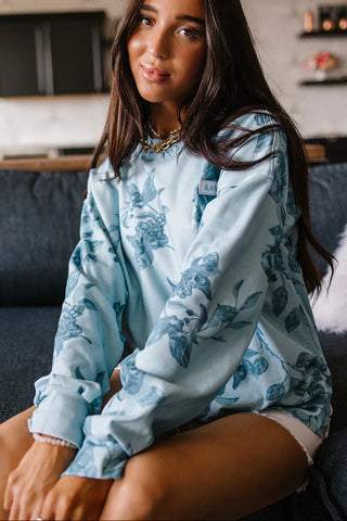 *NEW* Ampersand | University Side Slit Pullover | Poolside