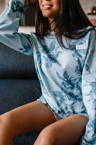 *NEW* Ampersand | University Side Slit Pullover | Poolside
