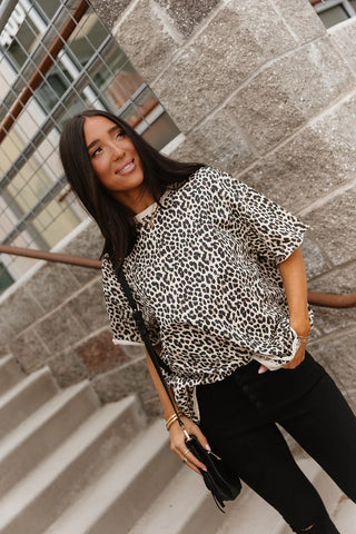 Ampersand | Boyfriend Tee | Layover Leopard