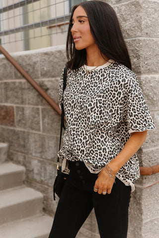 Ampersand | Boyfriend Tee | Layover Leopard