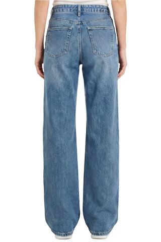 *NEW* RFM | Chloe High Rise Wide Leg Stud Jeans | Medium Wash