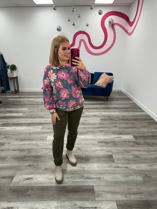 Bittersweet Floral Long Sleeve | Teal