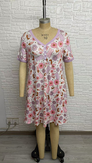 PREORDER Shirley Sleepshirt | Purple Bunnies - shipping late February