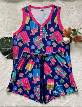 PREORDER Shirley Pajama Set | Tank & Shorts | Popsicles - shipping early June