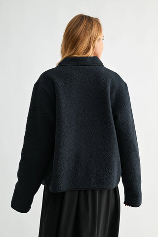 Frostline Button Sherpa JACKET | Deep Navy