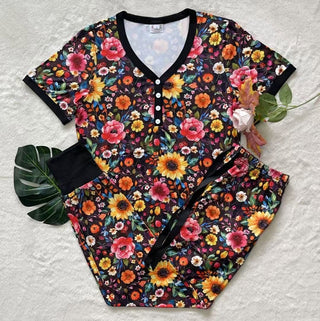 PREORDER Shirley Matching Set | Tee & Joggers | Autumn Floral - shipping mid September