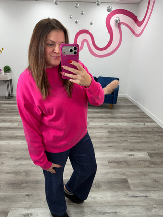 *DOOR CRASHERS* The Crew Pullover | Hot Pink