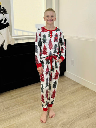 PREORDER Shirley Matching Holiday Set | KIDS | Trees - shipping mid November