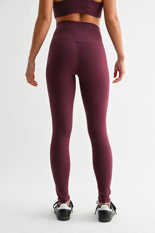 Venice High Waist Leggings | Dark Plum