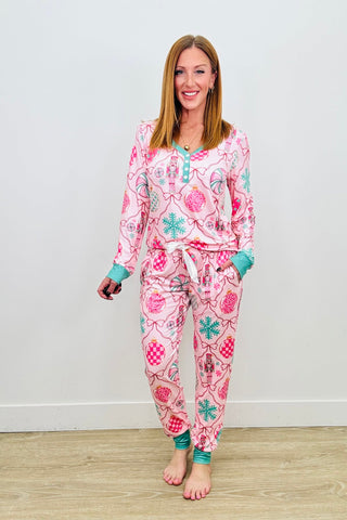 PREORDER Shirley Matching Set | Long Sleeve & Joggers | Pink Nutcracker - shipping early November