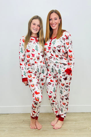 PREORDER Shirley Matching Set | Long Sleeve & Joggers | Christmas Geese - shipping early November