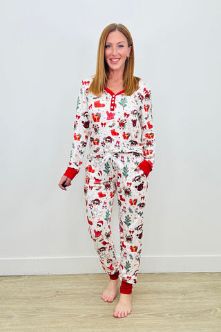 PREORDER Shirley Matching Set | Long Sleeve & Joggers | Christmas Geese - shipping early November