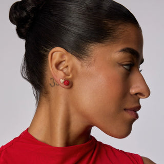 *CYBER MONDAY* Hillberg & Berk | Sparkle Ball Stud Earrings | Red Velvet
