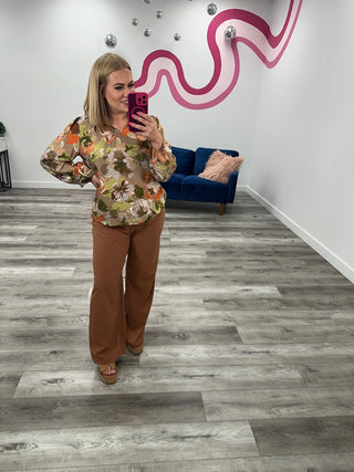 Helena Wide Leg Pants | Camel