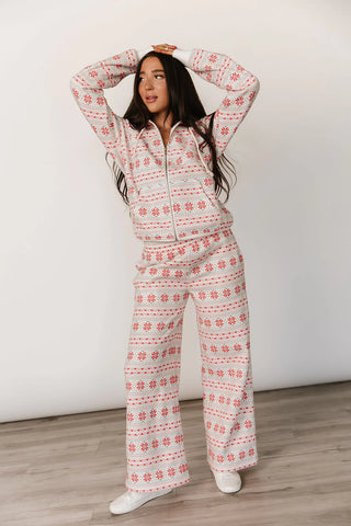 *RESTOCK* Ampersand | Comfort Zone Fullzip Sweatshirt | Frosted Fairisle